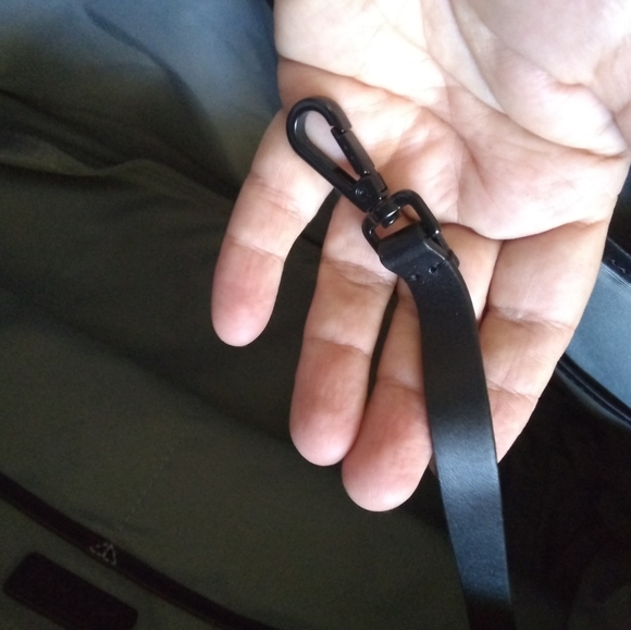 Away Original Everywhere Bag Navy Blue Nylon Black Leather Trim - Picture 9 of 14